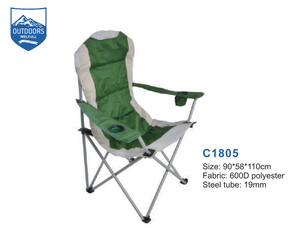 Silla de Camping Plegable Reclinable Acolchada de Primera Calidad con Respaldo Alto y Rayas para Exteriores - Product Image 2