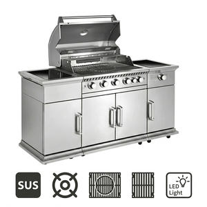 Asador Multifuncional, Ahumador, Brasero, Todo en Uno, Cocina Exterior, Centro de Cocina, Parrilla de Gas de 6 Quemadores con Certificación CE - Product Image 6