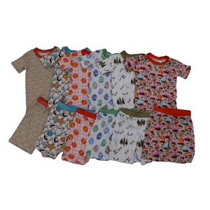 <span class=keywords><strong>Pyjama</strong></span> d'été en viscose de bambou Qingli OEM sans droits de douane, ensemble de <span class=keywords><strong>pyjama</strong></span> et de vêtements d'intérieur, <span class=keywords><strong>pyjama</strong></span> bébé imprimé sur mesure - Product Image 1