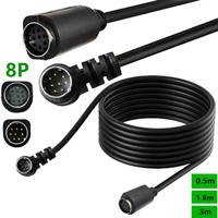 8-Pin Mini-DIN Verlängerungskabel 5 Typen Stecker auf Buchse Stecker auf Stecker Gerade 90 Grad 0,5M 1,8M 3M S-Video Kabel