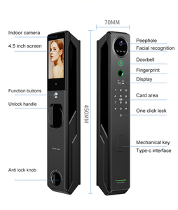 <strong>Smart</strong> Face Lock Tuya Technology <strong>Video</strong> <strong>Intercom</strong> Palm Vein Security Lock Home Access Control Lock Communication Lock <strong>System</strong> - Product Image 5