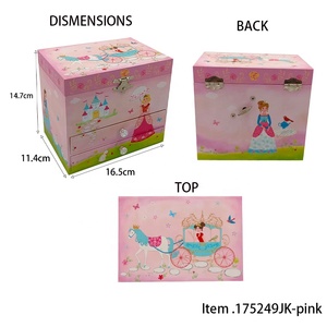 Caja Musical para Joyas Jakos con 2 Cajones y un Precioso Diseño <span class=keywords><strong>de</strong></span> Princesa - Ideal para Regalo <span class=keywords><strong>de</strong></span> Cumpleaños, Navidad y Festividades para Niñas - Product Image 3