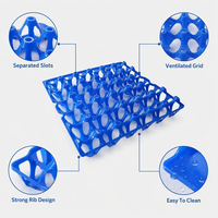 Caisse à œufs empilable en HDPE vierge 630x330x257mm, conteneur logistique en plastique recyclable