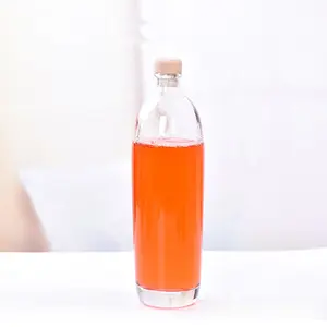 330ml 500ml clear glass ice wine bottle fruit vinegar glass bottle with cork