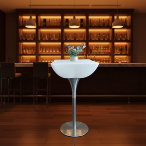 Mesa Alta Cuadrada con <span class=keywords><strong>Cubierta</strong></span> de PE, Base de Acero Inoxidable, Ideal para Bares, Discotecas y Uso Comercial - Product Image 3