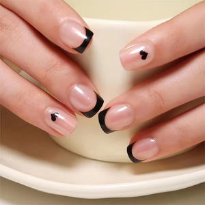 <span class=keywords><strong>Uñas</strong></span> Acrílicas Artificiales al por Mayor Personalizadas, Estilo Bailarina Francesa, Coffin, Almond, Square, Medium, Heart, Pearl Tip, <span class=keywords><strong>para</strong></span> Manicura - Product Image 4