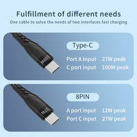 Nouvelle charge rapide universelle PD 3.1, PPS, AFC 4 en 1 pour USB TYPE C et 8P, profitez d'une charge rapide pour téléphone portable, tablette et ordinateur portable