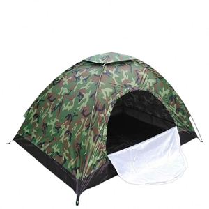 Tente de camping camouflage imperméable à l'eau en polyester carré pour 1 à 3 personnes, protection UV, ouverture automatique rapide, pliable, pour l'été en plein air - Product Image 3