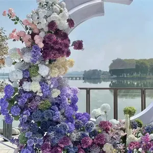 Decorative Purple Wedding Flowers Rose Hydrangea Orchid Flower Material Decoration Purple Flower