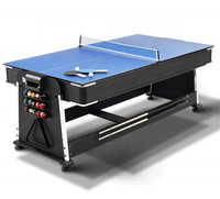 Stock d'usine SZX Table de billard et de snooker de 7 pieds, table de billard à succès, fonctions de hockey sur air, de ping-pong, table de jeu multifonction 4 en 1