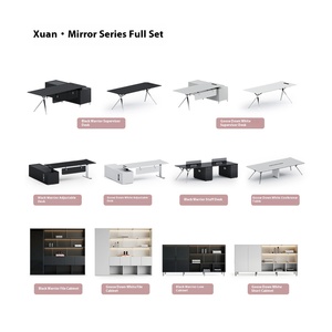 Moderne Designer Baas Bureau Bureaustoel Combinatie Eenvoudige Luxe Mdf Manager President Grote Houten Meubelpaneelstijl - Product Image 4