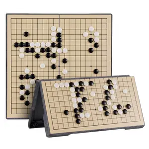 围棋游戏套装32 * 32厘米板磁性塑料围棋件折叠便携式旅行尺寸套装儿童战略游戏