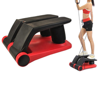 Stepper aérobique ABS pas cher, directement de l'usine, équipement d'exercice à domicile, écran LCD, multifonction, pliable, bandes élastiques, escalier