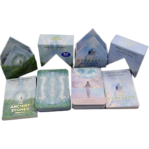 Jeu de cartes de tarot spirituel personnalisé avec impression sur mesure, en PVC et emballage écologique, guide inclus - Product Image 1
