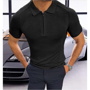 2025 polos en tricot à manches courtes pour hommes, pull de golf décontracté à coupe classique - Product Image 2