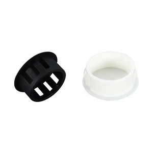 Fernandes Nylon Hp Snap On <b>Plug</b> Cap Black White Plastic Round Hole End Cap For Electronics Instrument Enclosures - Product Image 1