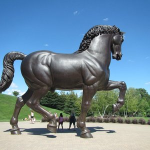 Grande giardino esterno decorato bronzo scultura animale <span class=keywords><strong>Leonardo</strong></span> <span class=keywords><strong>Da</strong></span> <span class=keywords><strong>Vinci</strong></span> bronzo statua del cavallo - Product Image 2