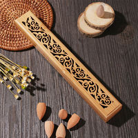 Porte-encens en bois rétro bouddhiste, porte-bâtonnets d'encens, attrape-cendres, écologique, durable, outils d'aromathérapie, décoration d'intérieur