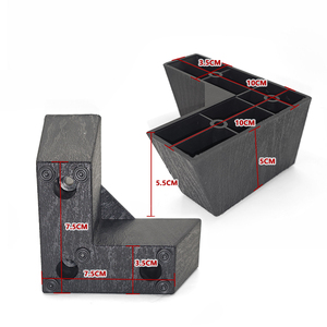 <span class=keywords><strong>Gambe</strong></span> <span class=keywords><strong>per</strong></span> Mobili in Plastica a L di Alta Qualità, Design Moderno e Resistente <span class=keywords><strong>per</strong></span> Divano, Letto, Tavolo da Pranzo, Uso in Cucina, Facile Installazione - Product Image 4