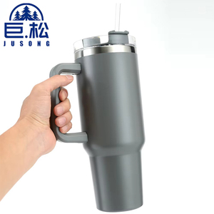 Tazza da Viaggio in Acciaio Inox da 40oz con Manico e Cannuccia, Thermos Isolato Personalizzabile con Design Leopardato per Caffè - Product Image 5