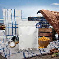 Sachet Doypack Blanc Refermable pour Emballage Alimentaire de Snacks en Vente au Détail
