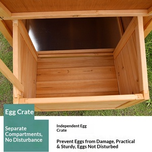 Caseta para <span class=keywords><strong>Mascotas</strong></span> de Madera Maciza Resistente a la Intemperie, con Bandeja Extraíble Fácil de Limpiar, Personalizable, Grande, para Pollos, Conejos, etc. - Product Image 4