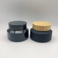 Cosmétiques, pots de stockage en verre noir de haute qualité, 50g, 250g, pot à miel en verre noir, pot en verre cosmétique avec couvercle doré