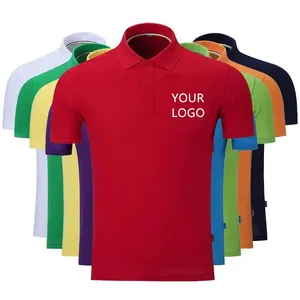 Hommes LOGO Personnalisé Impression Essentiels à coupe Régulière pour Hommes Coton Polo T-shirts