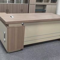 Bureau de direction en forme de L, moderne et luxueux, durable, au design épuré, fabriqué en MFC
