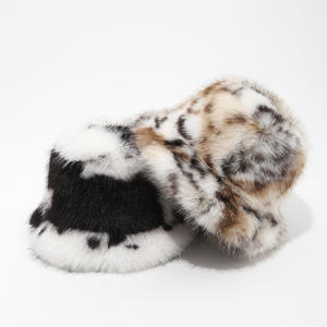 Sombrero de pescador de ala ancha para mujer-Nuevo estilo de invierno, cálido, estilo coreano, versátil, sombrero de cubo largo de felpa para Otoño/Invierno - Product Image 3