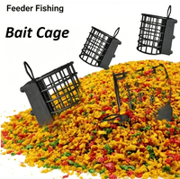 Lovita Cage à appâts en acier inoxydable noir, robuste, écologique et durable, pour la pêche à la carpe, poids 40g-60g, dimensions 28x34mm
