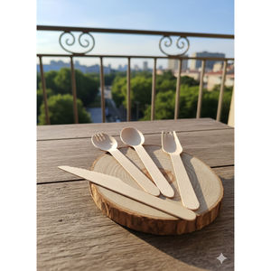 Juego de Cubiertos Desechables de Acero Inoxidable Ecológicos para Fiestas, Biodegradables, Sin Plástico, Aptos para Lavavajillas y Ligeros - Product Image 3