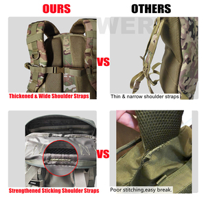 Mochila Táctica de Asalto de Lona Grande y Económica de 45L, 40L, 25L, 60L, Resistente al Agua para Senderismo al Aire Libre - Product Image 3