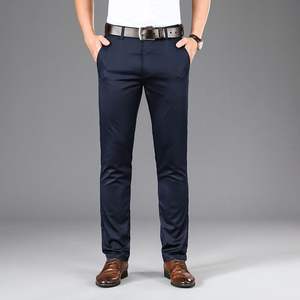 กางเกงทรงหลวมสำหรับผู้ชายชุดสูทธุรกิจลำลองทรงตรงกางเกงผู้ชาย - Product Image 3