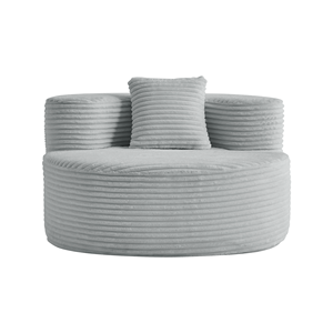 เก้าอี้เดี่ยวหุ้มผ้ากำมะหยี่อัดแน่นทันสมัย ทนทาน ใช้ได้ในวิลล่า อพาร์ทเมนท์  แบบโมดูลาร์  ไม่มีที่วางแขน สีเทา - Product Image 5