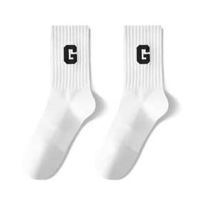 <b>Top</b> custom logo jacquard letter winter round neck cotton <b>socks</b> breathable striped sports <b>socks</b> for <b>men</b> and women - Product Image 2