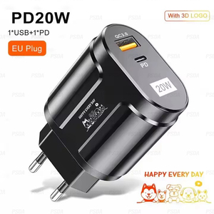 Cargador de Pared Universal PD20W con Enchufe EU/US/UK/AU/Argentina, <span class=keywords><strong>Carga</strong></span> <span class=keywords><strong>Rápida</strong></span> USB Tipo C Quick Charge 3.0 para <span class=keywords><strong>iPhone</strong></span> y Samsung - Product Image 3