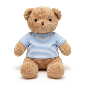 Oso de Peluche de Alta Calidad con Camiseta, Adorable Oso de Peluche Sentado de Color Marrón Claro, Regalos de Peluches - Product Image 6