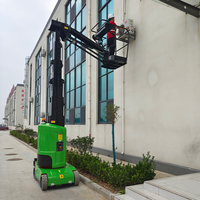 Kleine Selbstfahrende Hydraulische Vertikale Arbeitsbühne aus Hochfestem Aluminiumlegierung, 6m-10m Arbeitshöhe für Enge Räume