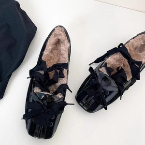 Versión en Existencia ~ Zapatos Planos de Mujer Estilo Bailarina, Novedad 2025, con Tacón Oculto, Forro de Felpa, Estilo Deportivo - Product Image 3