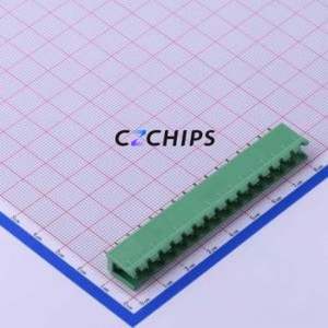 KF2EDGV-5.0-16P Plug-in Terminal Block Through hole Component THT,P=5mm Connector Board-to-Board / Socket - Open 1x16P 5mm Green - Product Image 1