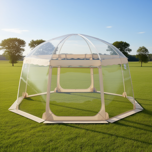 Carpa Deportiva Instantánea Desplegable de 15 x 15 Pies, Resistente a la Intemperie, Transparente, para Bodas y Fiestas, con Marco de Aleación de Aluminio y Tela de Poliéster - Product Image 2