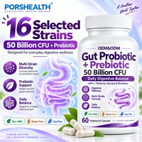 Capsules de Probiotiques à Marque Blanche pour la Santé Intestinale des Adultes, Certifiées ISO, 10-800 Milliards UFC/g, Fabricant de Suppléments OEM/ODM Personnalisé