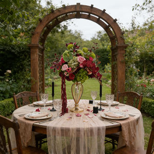 Wedding Customized red Rose Flower Ball Artificial Flower <b>Table</b> Centerpieces for Wedding <b>Party</b> <b>Decoration</b> - Product Image 3