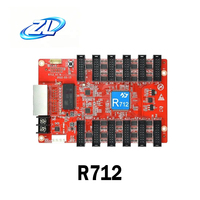 Carte de réception LED couleur Huidu HD-R712, mode de contrôle double synchrone et asynchrone, adaptée aux affiches LED et murs vidéo d'intérieur