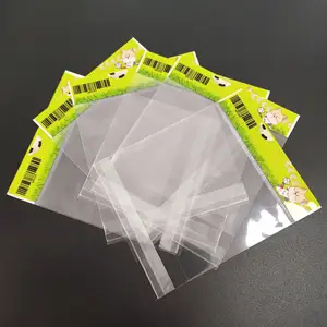 מפעל OEM כרטיס כותרת שקית פלסטיק לוגו מותאם אישית Opp שקית שקית אריזה ברורה עם סרט דביק