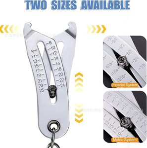 เครื่องวัดขนาดเกลียวแบบพกพา พวงกุญแจวัดขนาดน็อตและสกรู - Product Image 2