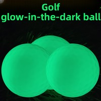 Balle de golf d'entraînement luminescente phosphorescente à absorption automatique de la lumière, en deux parties, en Surlyn/caoutchouc synthétique, modèle 336 Dimple Night