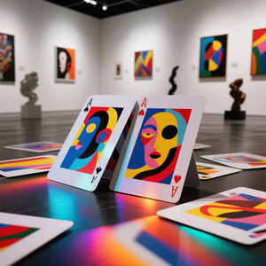 Arte moderno Diseño creativo Naipes Realista Color Choques Cambios <span class=keywords><strong>de</strong></span> sombra <span class=keywords><strong>de</strong></span> luz para ocasiones <span class=keywords><strong>de</strong></span> fiesta Tarjeta personalizada - Product Image 2