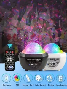 Starry Sky Projector Night Light Child Bt USB Music Player Star Night Light Romantic Projection Lamp For Kids Gift